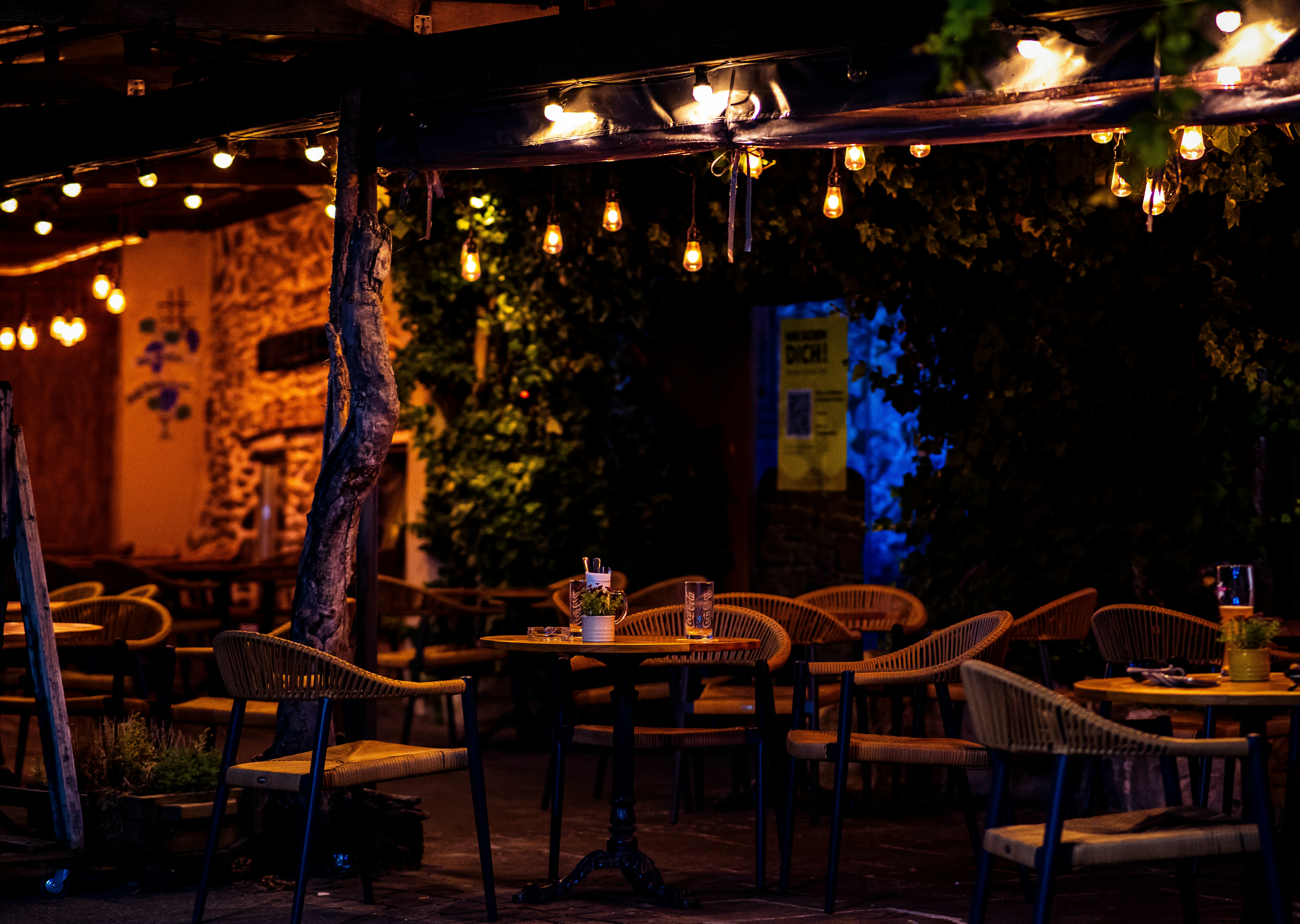 Terraza del restaurante de ambiente acogedor